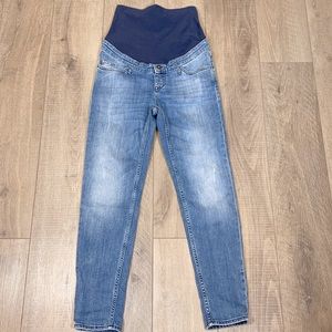 H&M Maternity Boyfriend High Rib Demin Jeans Sz 4